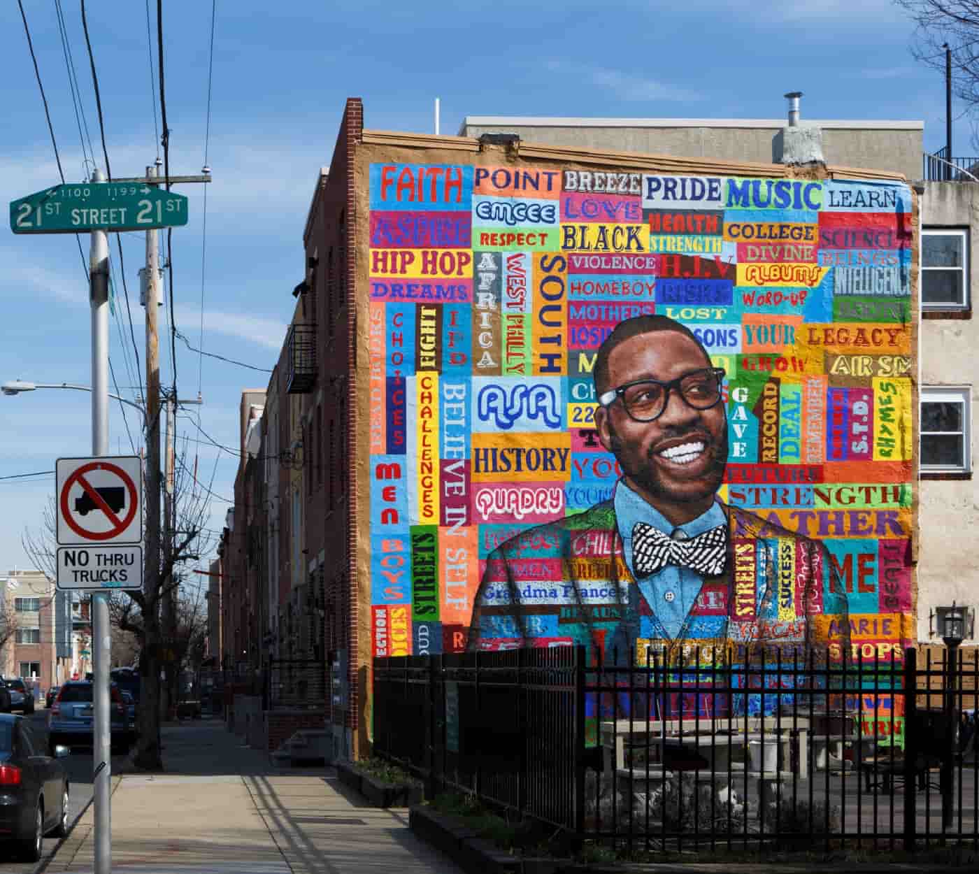 Mural Arts Program Ernel Martinez. 21st and Ellsworth Streets. Foto di Steve Weinik