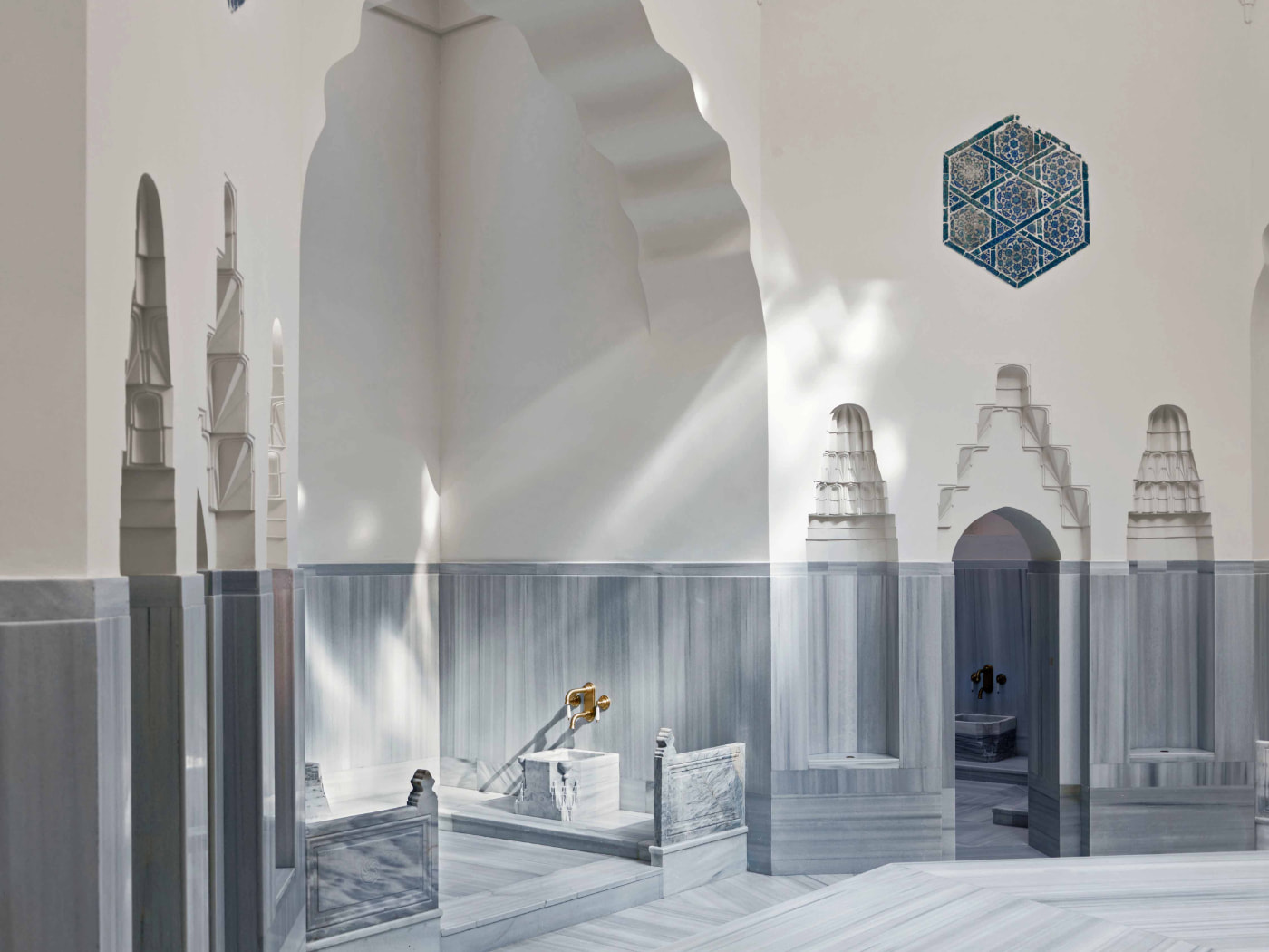 La sezione maschile del bagno turco Zeyrek Çinili Hamam di Istanbul.