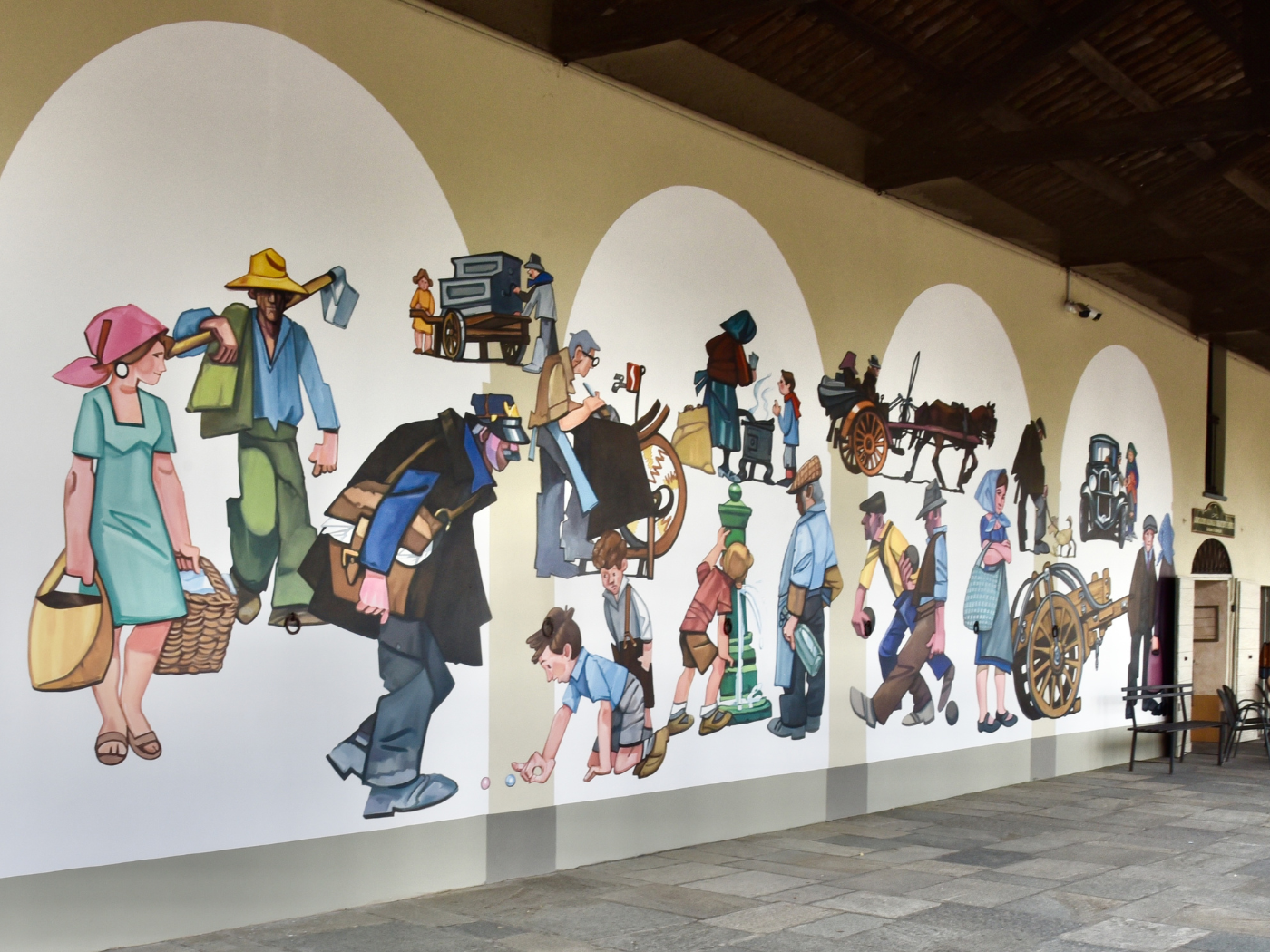 Moncalvo, murale del maestro Mario Pavese