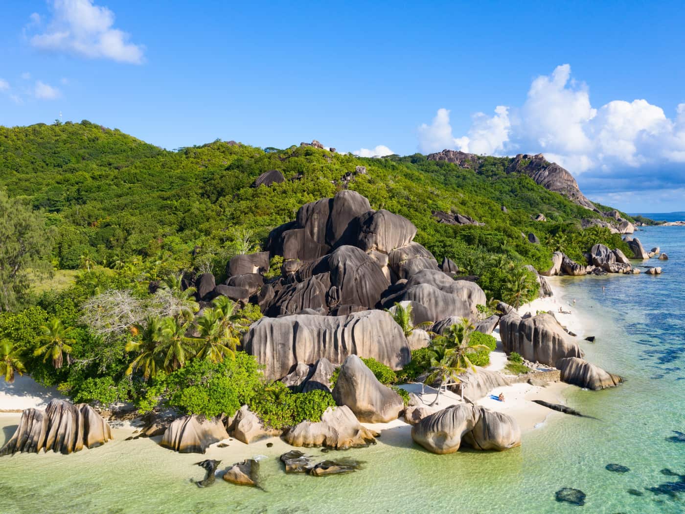 Anse Source D'Argent sull'isola di La Digue, Seychelles