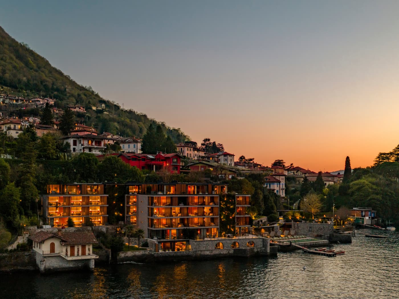 Facciata hotel Il Sereno, Lago di Como