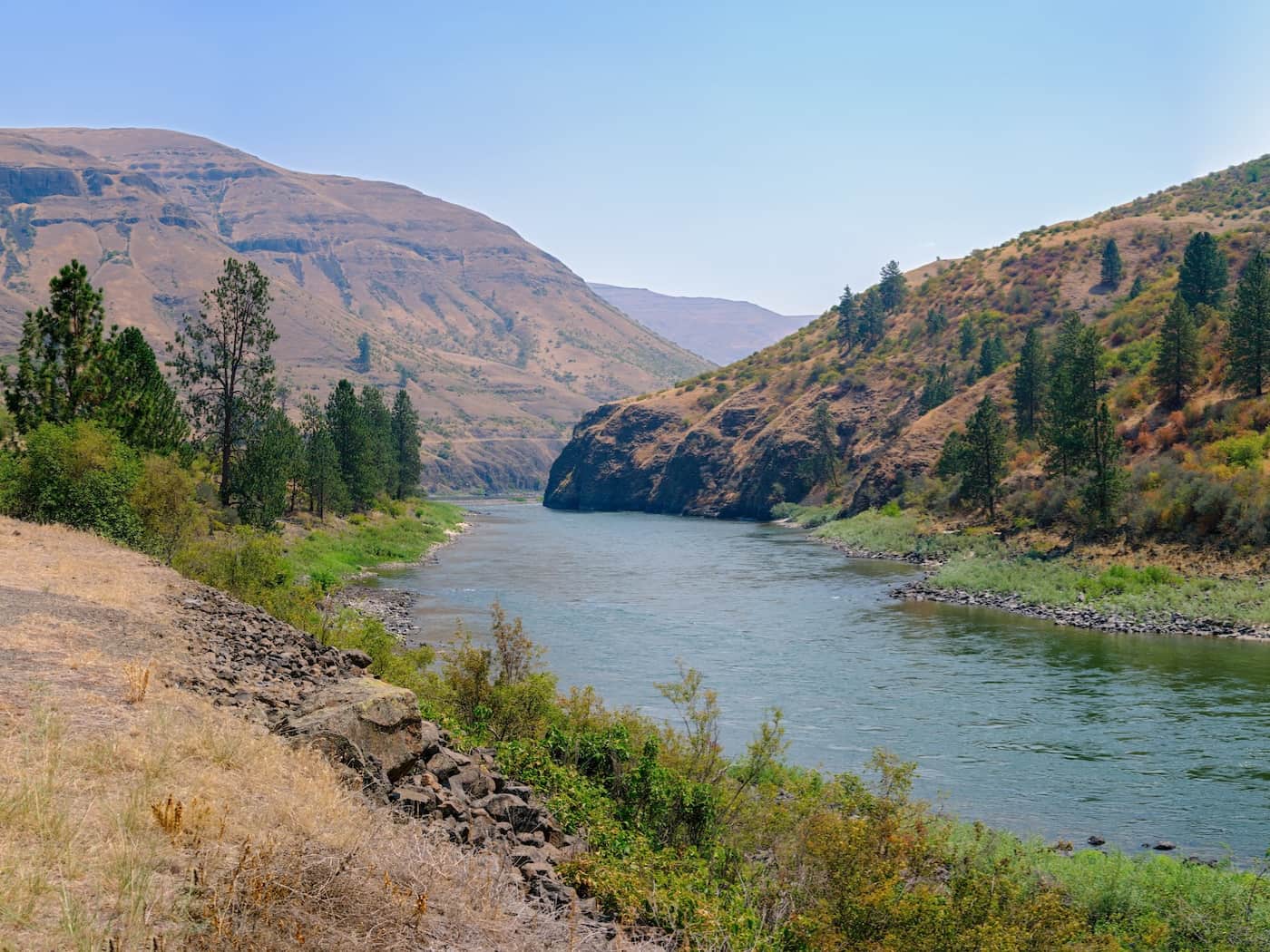 Graves Creek Road along the Salmon River