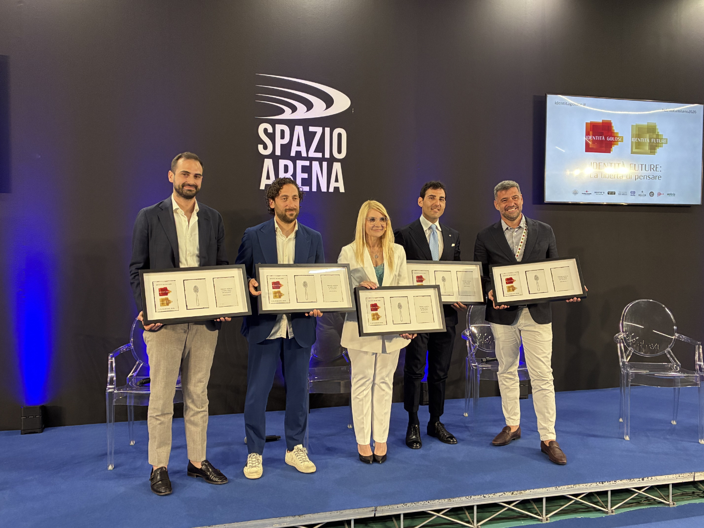 Da sinistra Gianvito Mangano, Biagio Spagnuolo, Elisabetta Canoro, Giovanni Torre Avallone e Francesco Monti