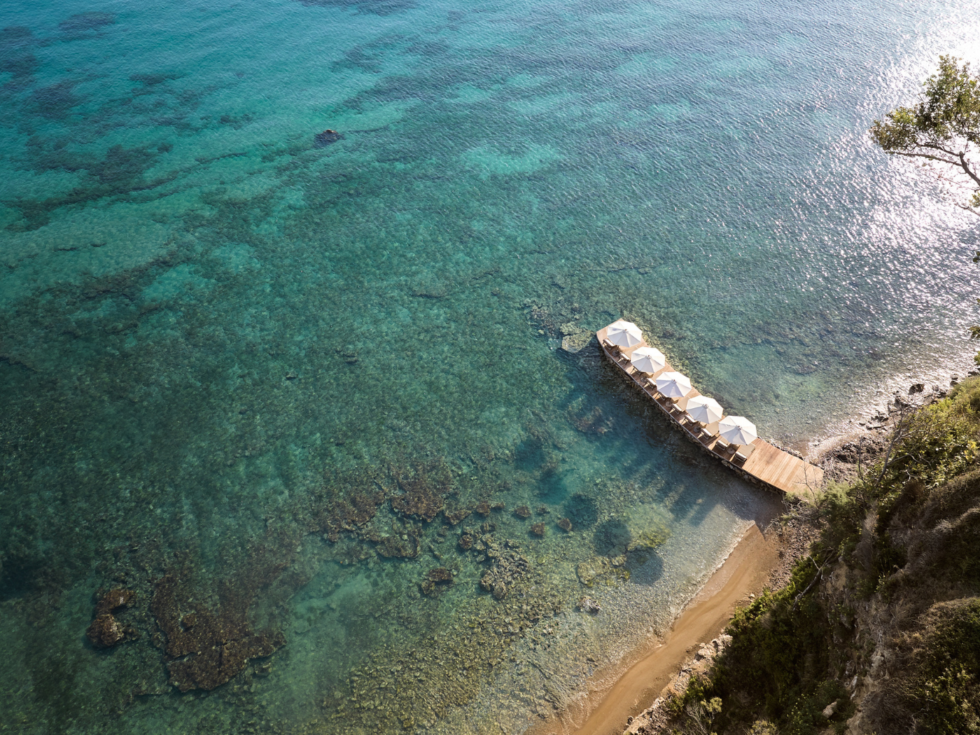 Pontile su spiaggia Zante