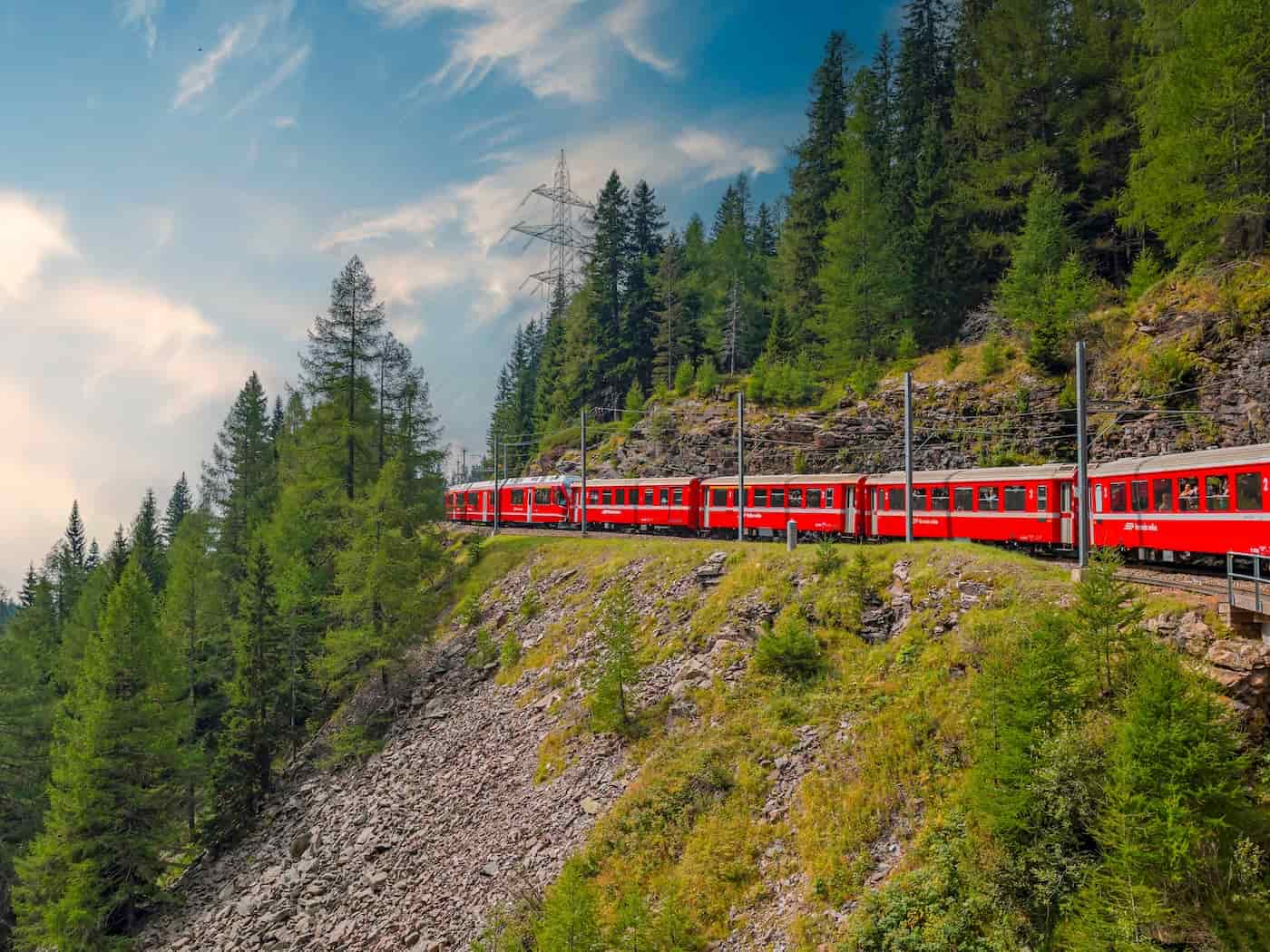 Bernina Express, Svizzera e Italia