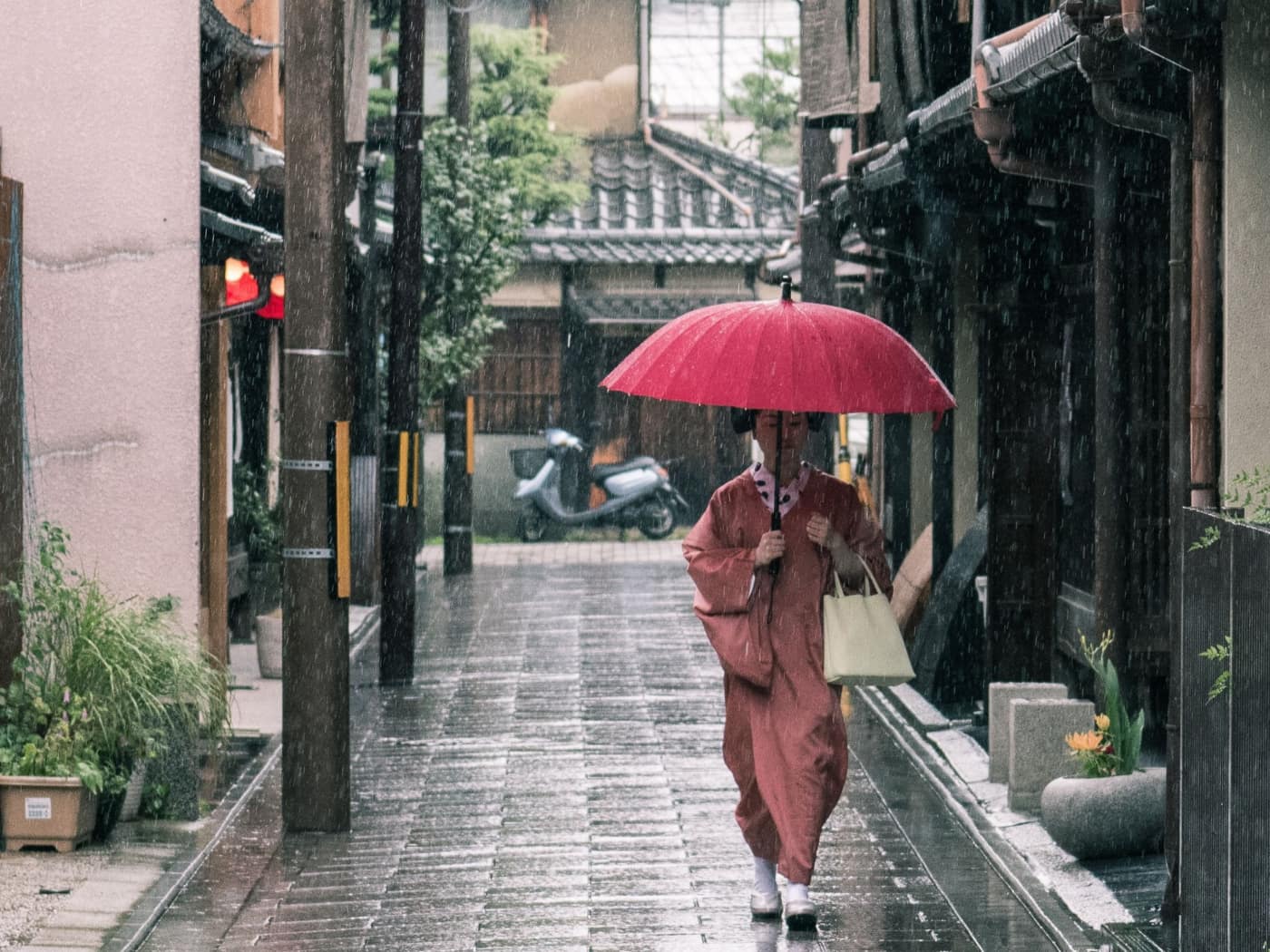 Kyoto sotto la pioggia