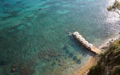 Pontile su spiaggia Zante