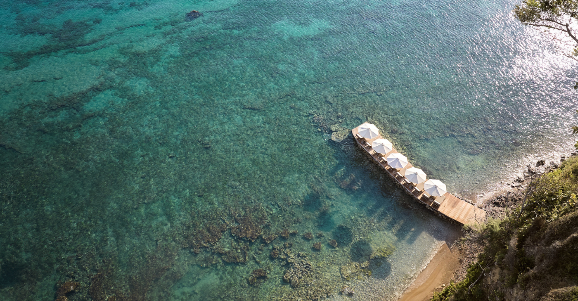 Pontile su spiaggia Zante