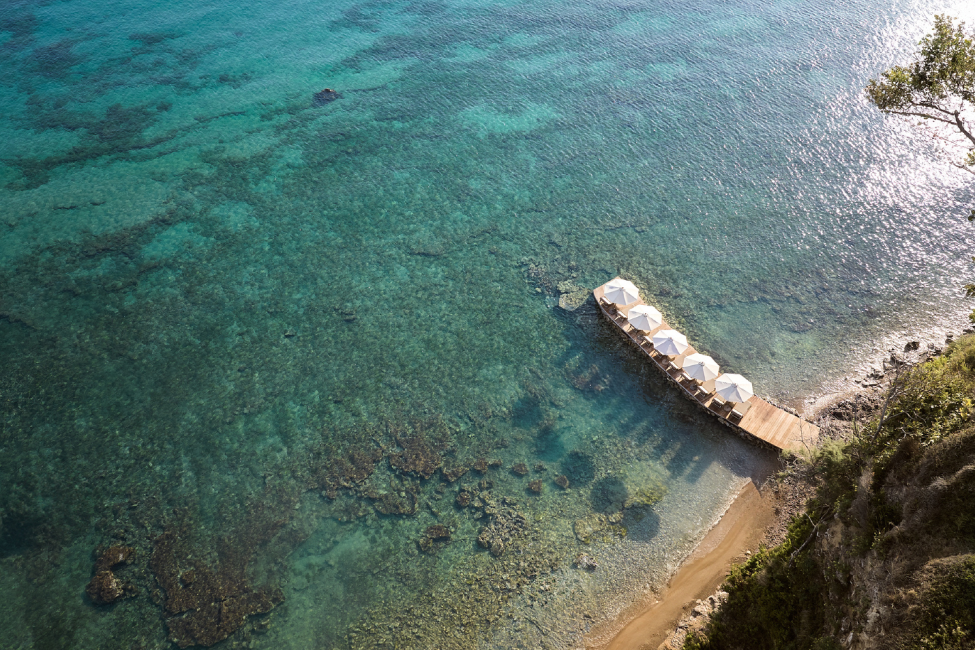 Pontile su spiaggia Zante