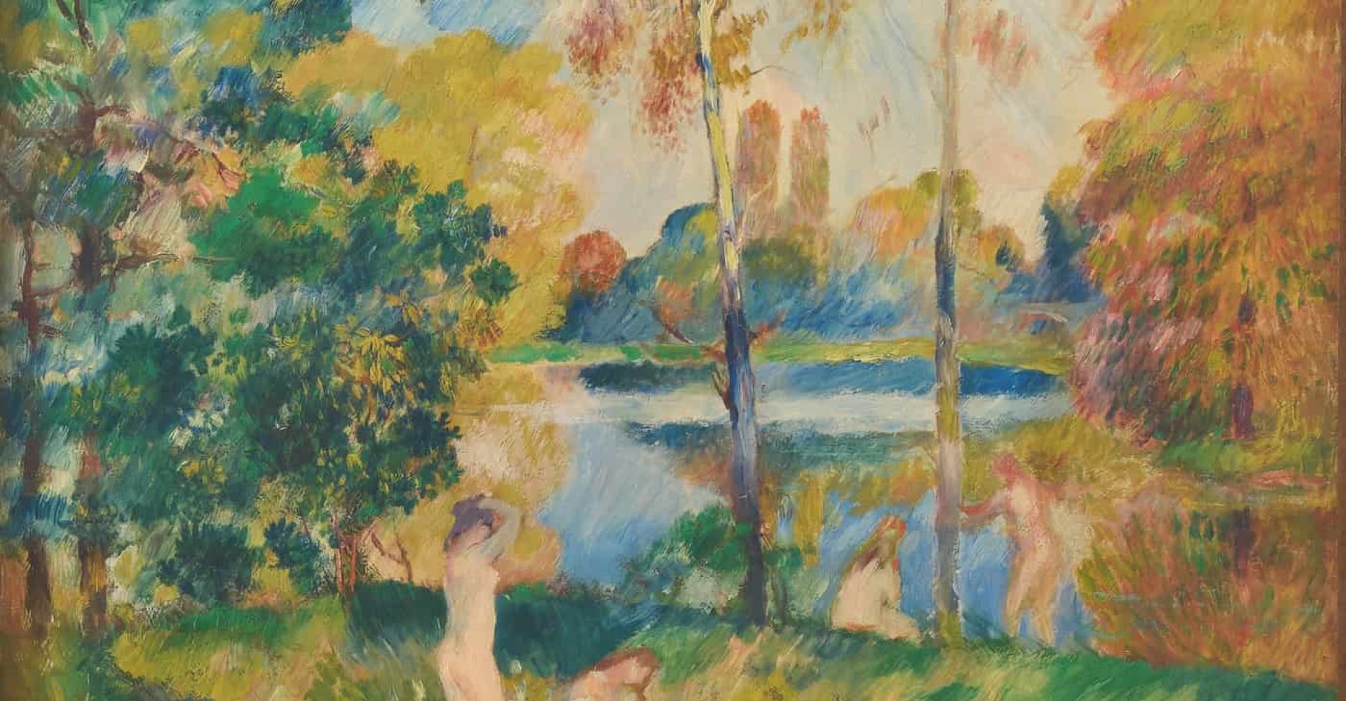 Paesaggio fluviale con bagnanti, Renoir - The Scharf Collection