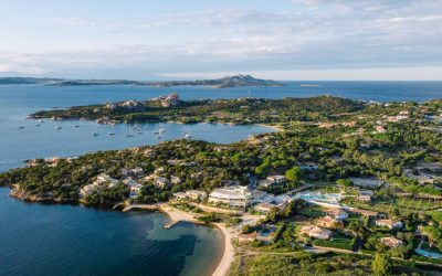 Veduta dall’alto del 7Pines Resort Sardinia