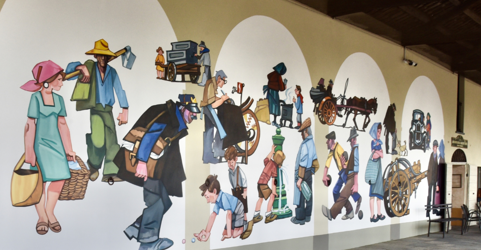 Moncalvo, murale del maestro Mario Pavese