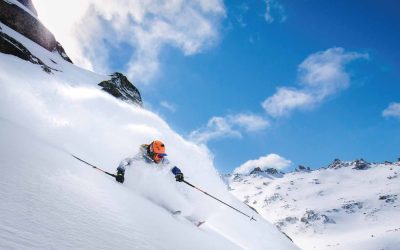 Con gli sci sulle Ande vicino a Bariloche, Argentina
