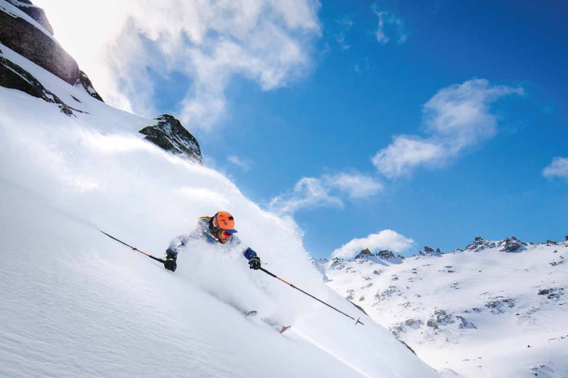 Con gli sci sulle Ande vicino a Bariloche, Argentina