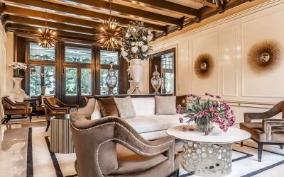 La raffinata lounge di Villa Eden