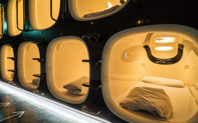 Un capsule hotel di Kyoto