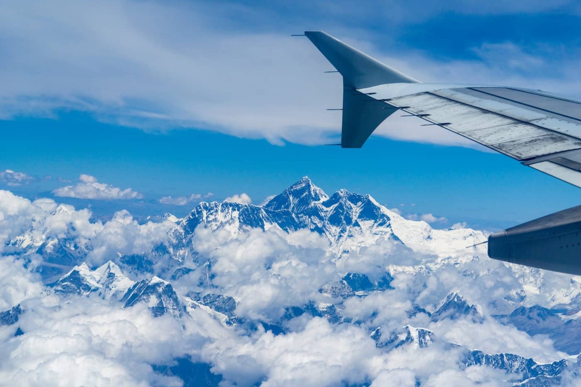 Monte Everest dall'aereo