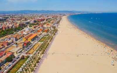 Uno scorcio sulla spiaggia della Malvarrosa