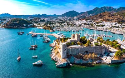Veduta aerea di Bodrum, nella provincia di Muğla, in Turchia