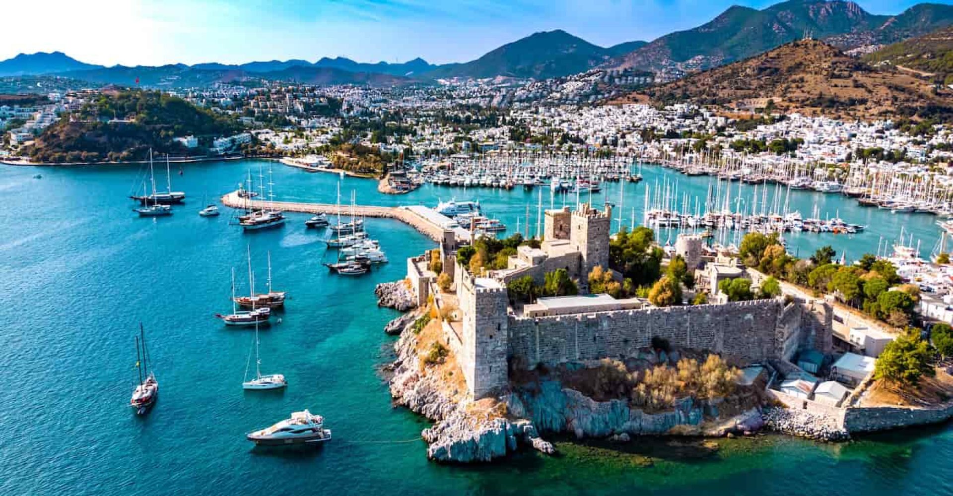 Veduta aerea di Bodrum, nella provincia di Muğla, in Turchia