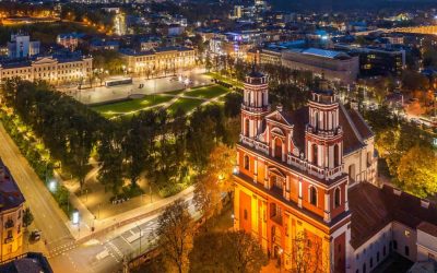 Panorama notturno di Vilnius ©Laimonas Ciūnys, Lithuania Travel
